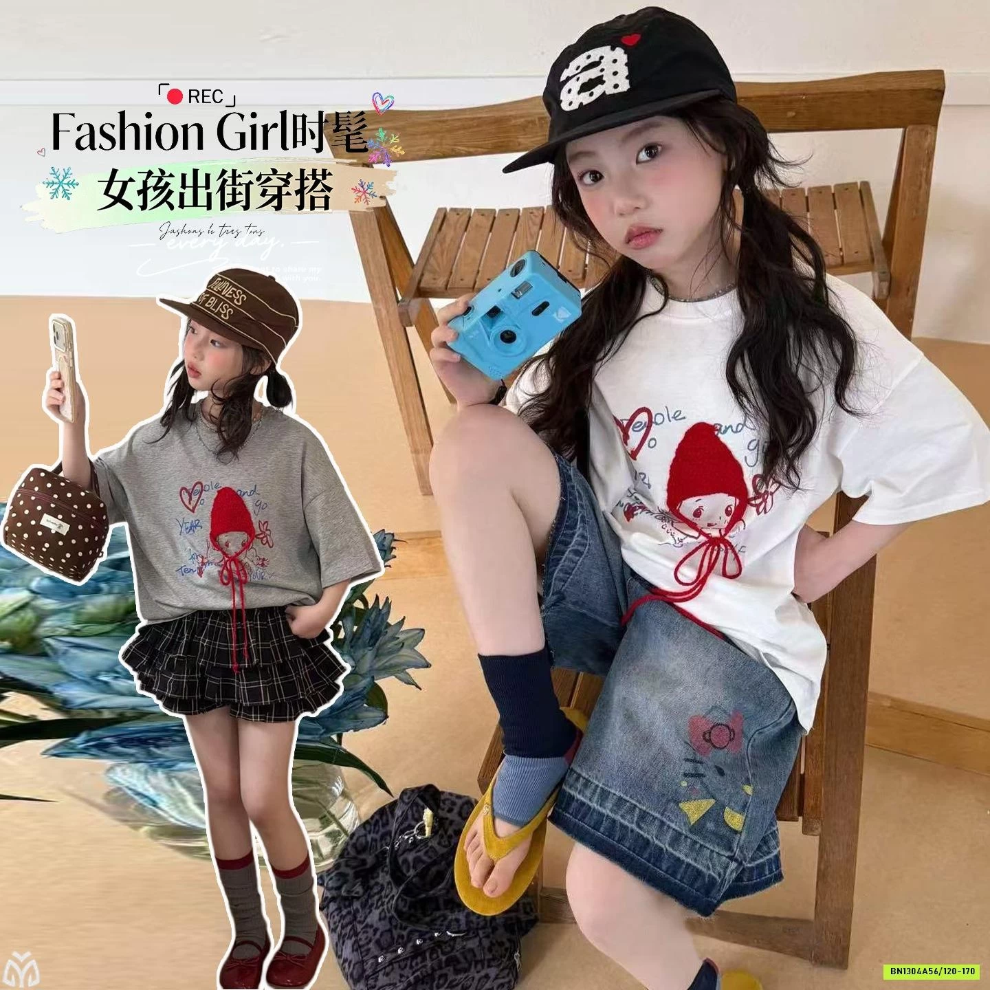 ÁO THUN CÔ GÁI MŨ ĐỎ SZ ĐẠI