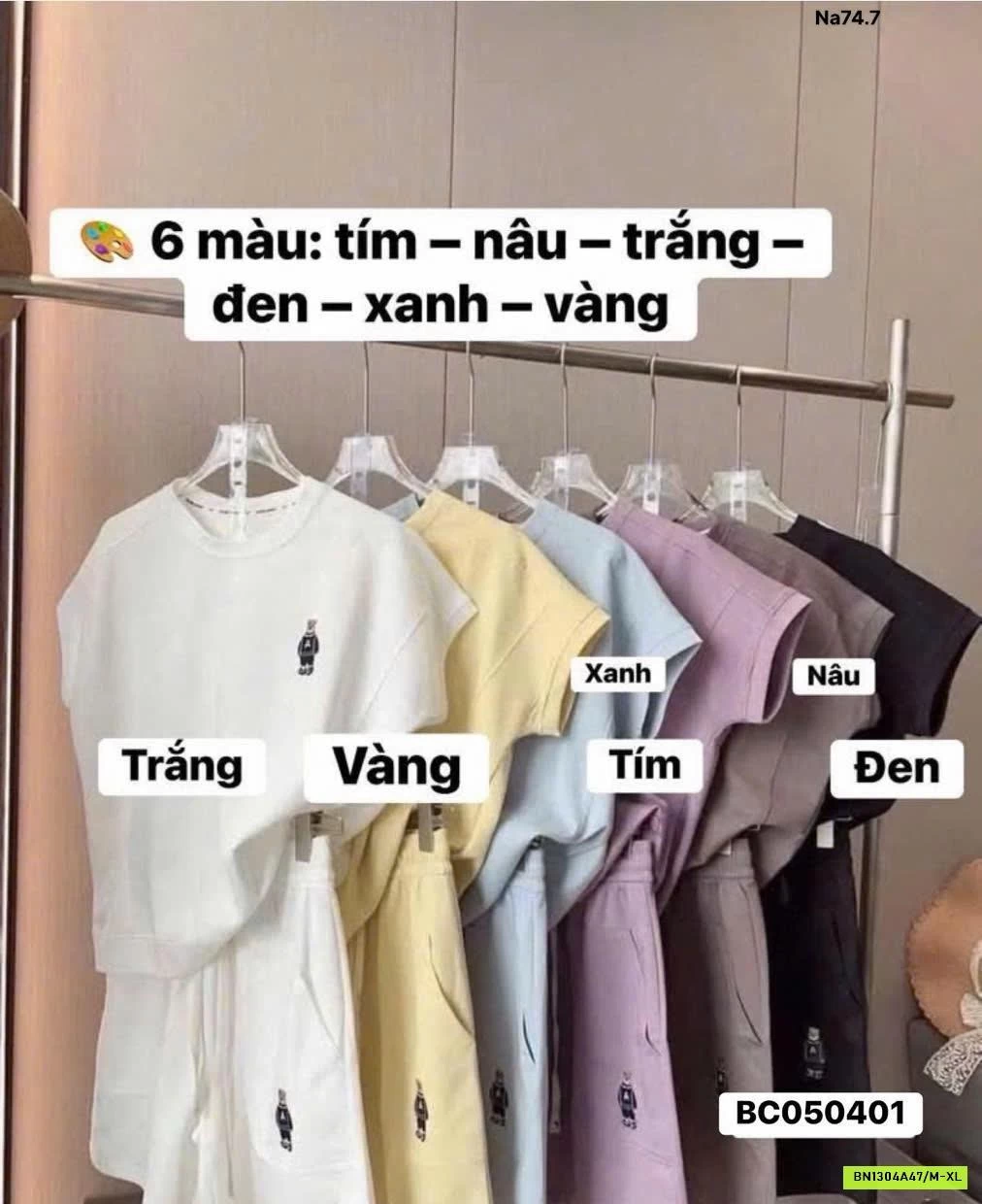 BỘ COTTON LOGO GẤU INBLUE