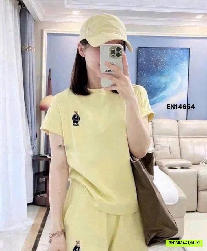 BỘ COTTON LOGO GẤU INBLUE