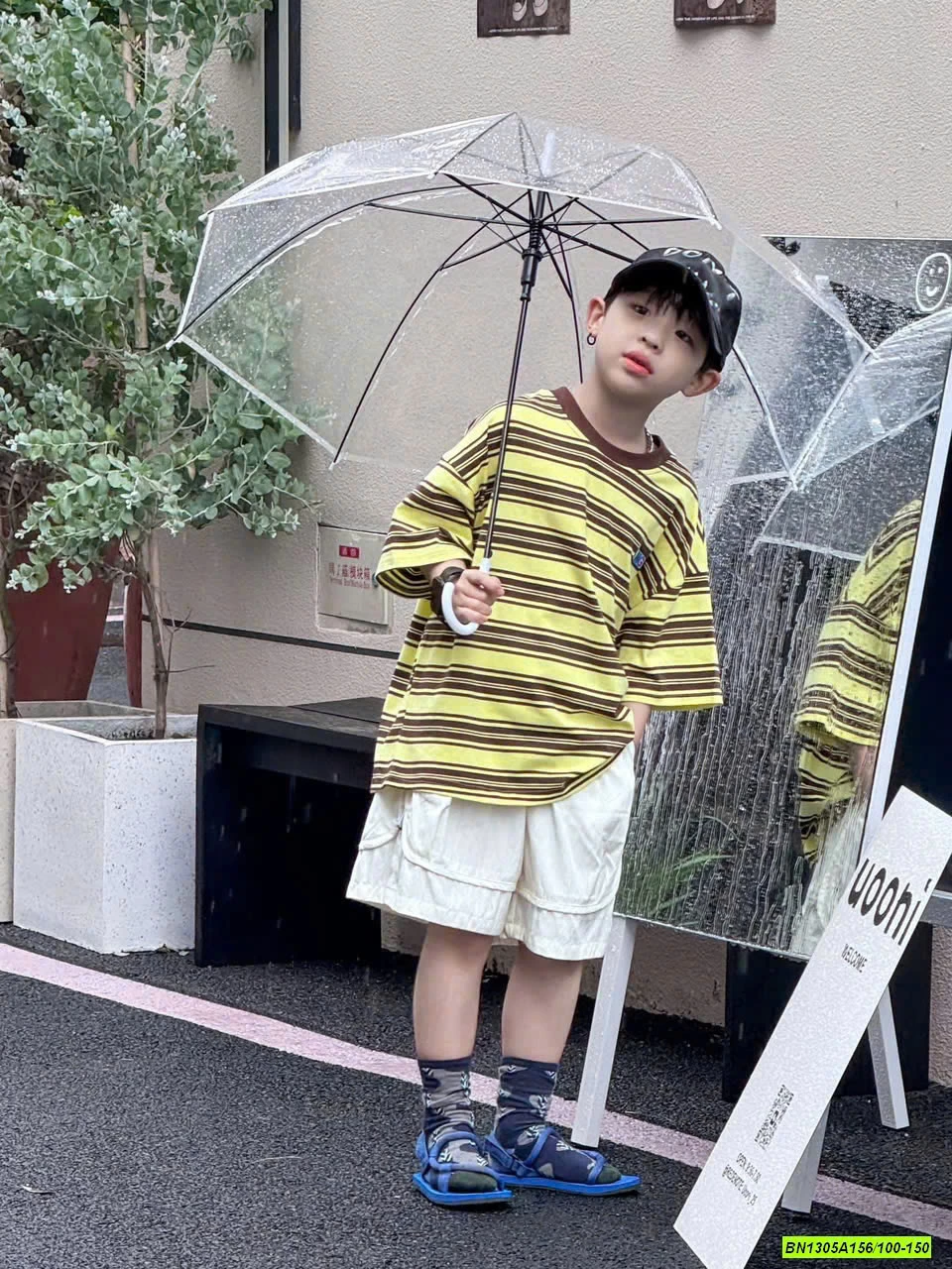 ÁO THUN KẺ MIX SHORT GIÓ