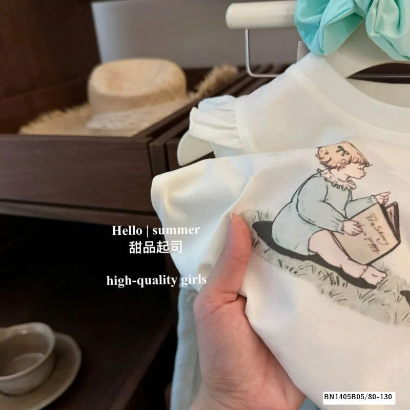 SET ÁO THUN CÁNH TIÊN MIX QUẦN SUỐNG NƠ