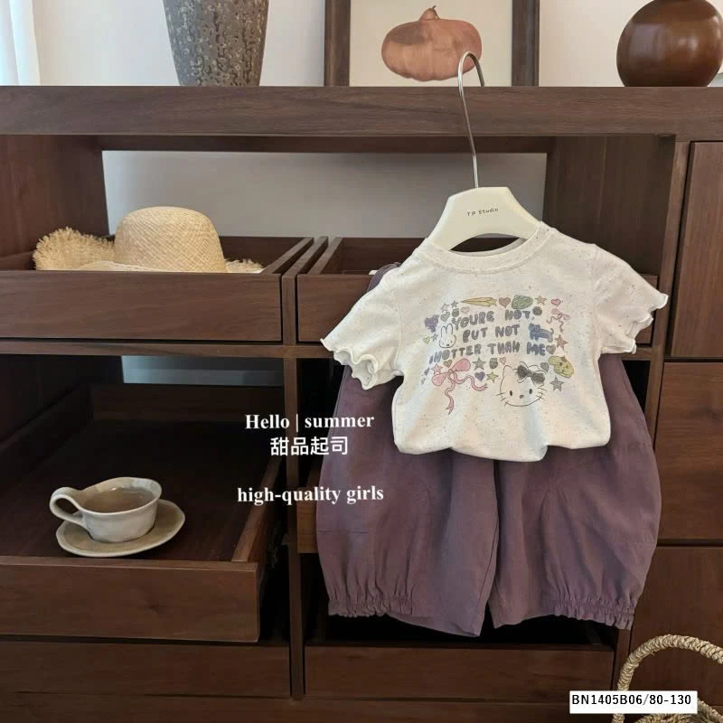SET ÁO THUN KITTY MIX QUẦN BOOM