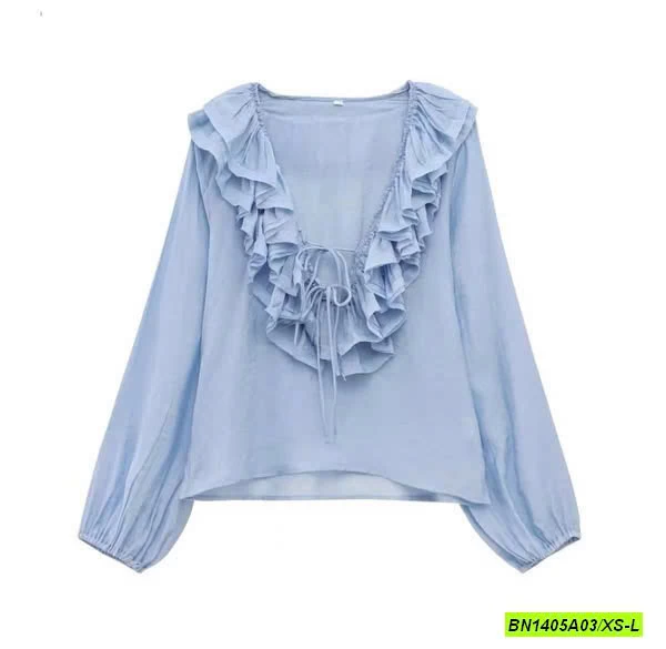 SƠ MI CỔ REN BÈO