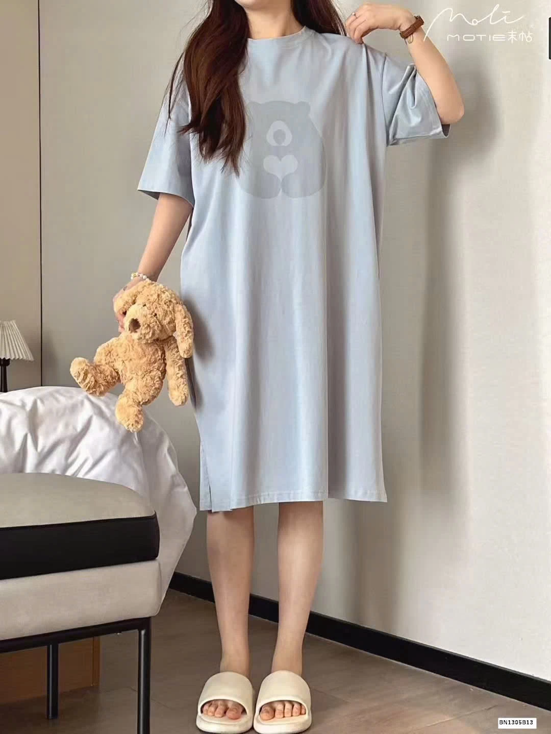 ĐẦM NGỦ COTTON HÌNH GẤU