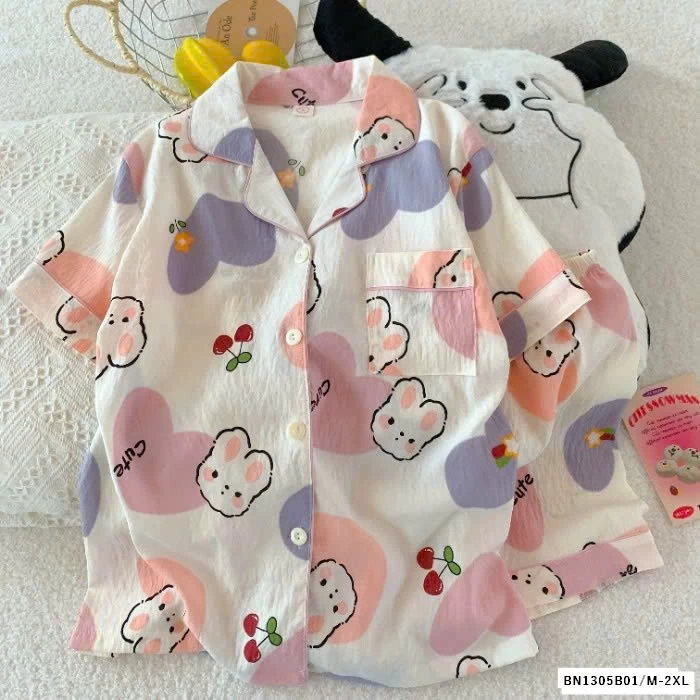 BST PIZAMA CỘC TAY DỄ THƯƠNG