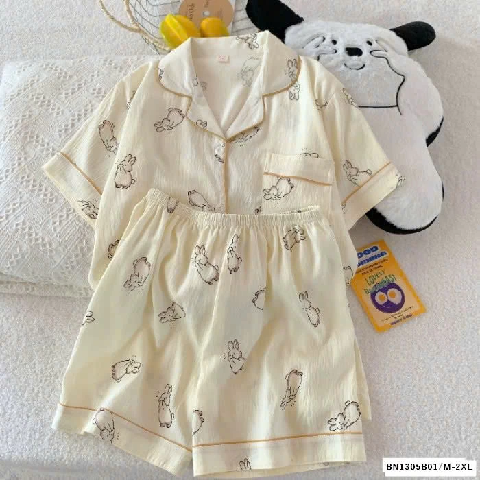 BST PIZAMA CỘC TAY DỄ THƯƠNG