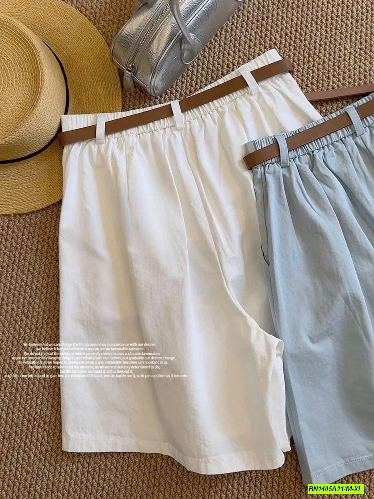 SHORT THÔ MỀM CẠP CÚC KÈM BELT