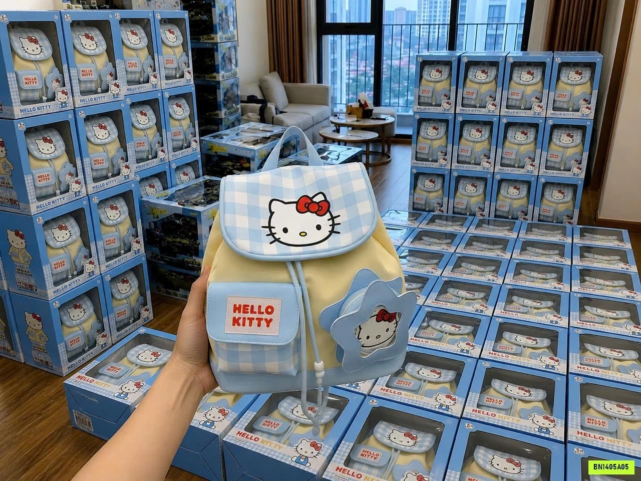 BALO KITTY XANH MINI