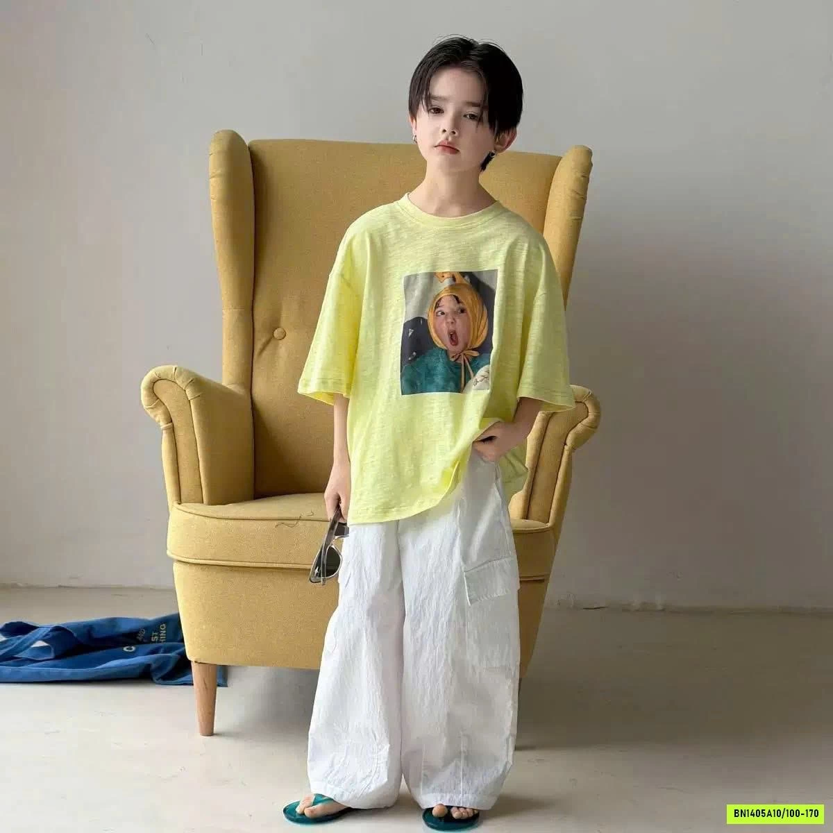 ÁO THUN XƯỚC VÀNG IN HÌNH