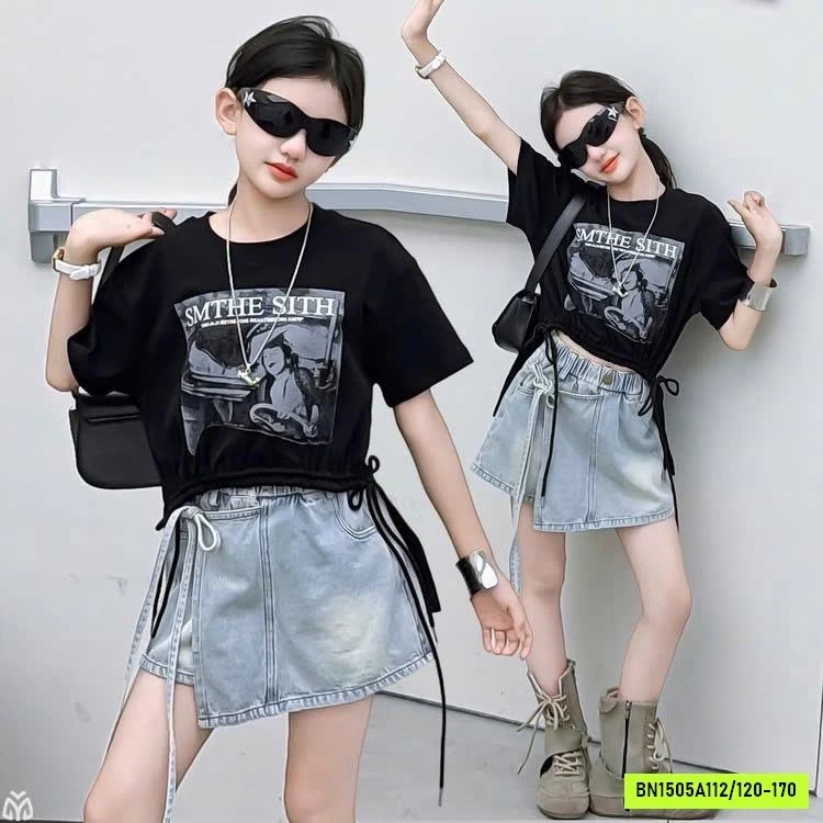 ÁO ĐEN MIX CV JEANS SZ ĐẠI