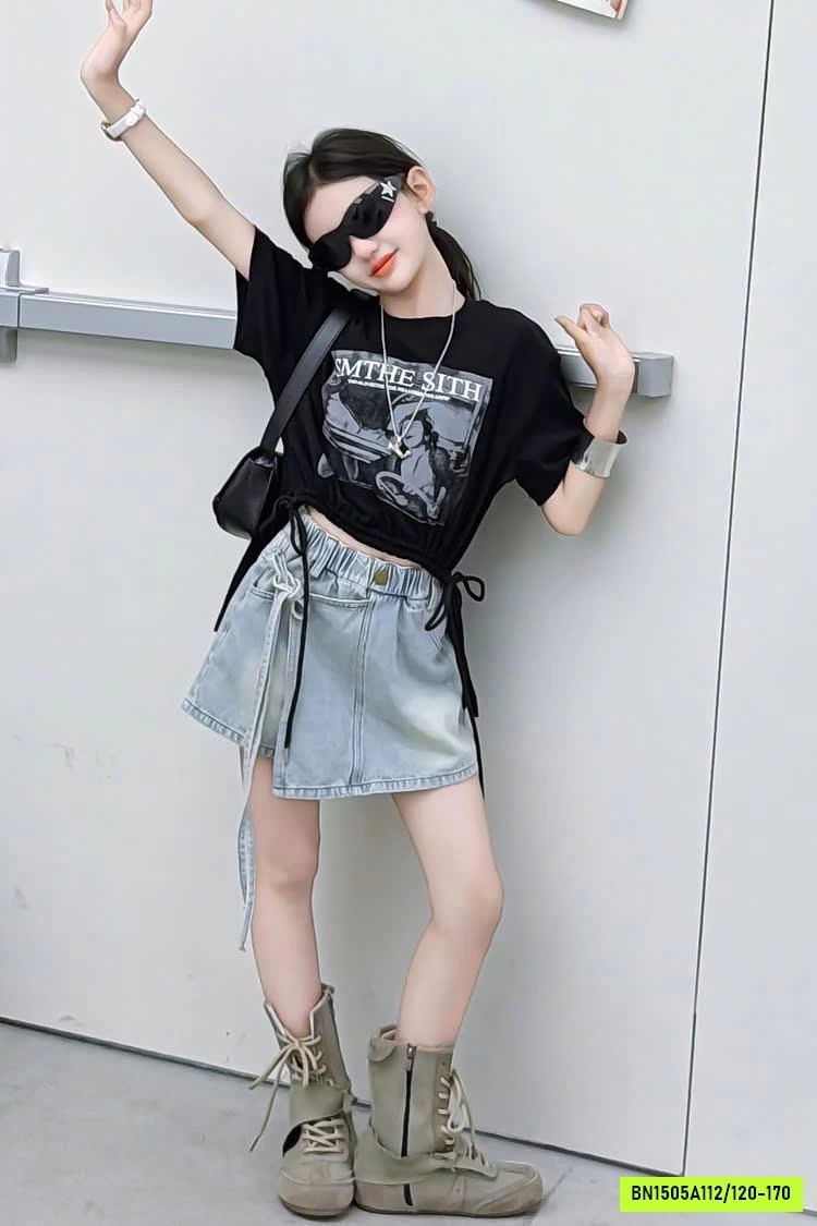 ÁO ĐEN MIX CV JEANS SZ ĐẠI