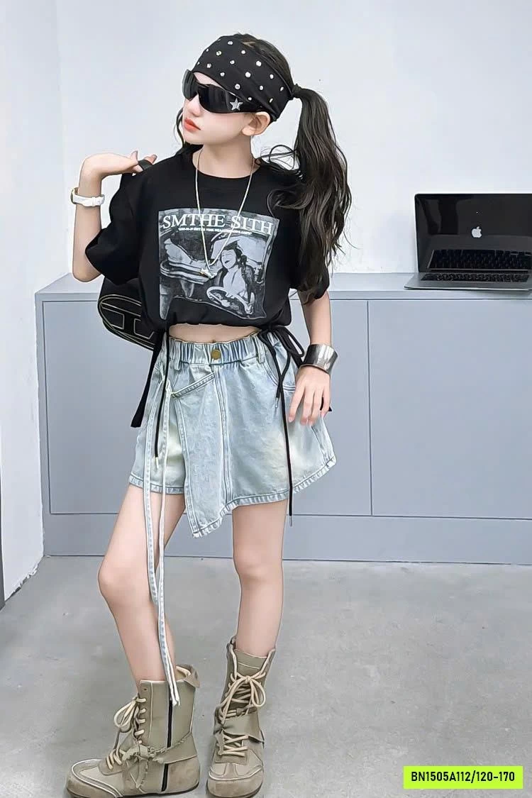 ÁO ĐEN MIX CV JEANS SZ ĐẠI