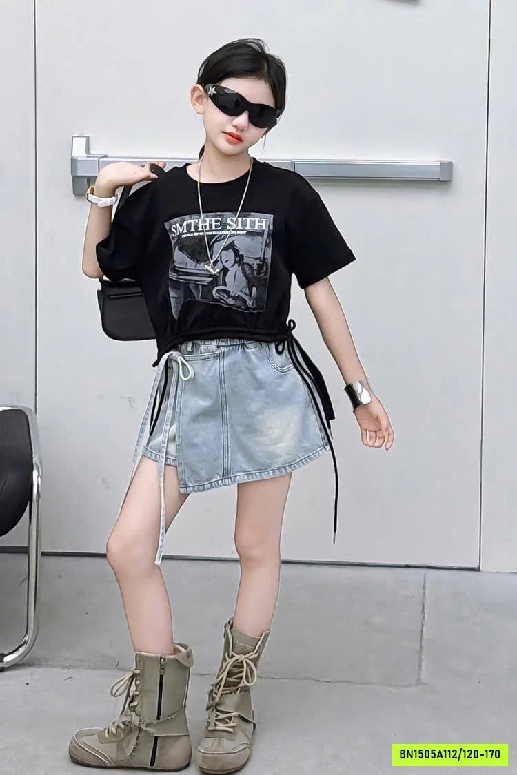 ÁO ĐEN MIX CV JEANS SZ ĐẠI