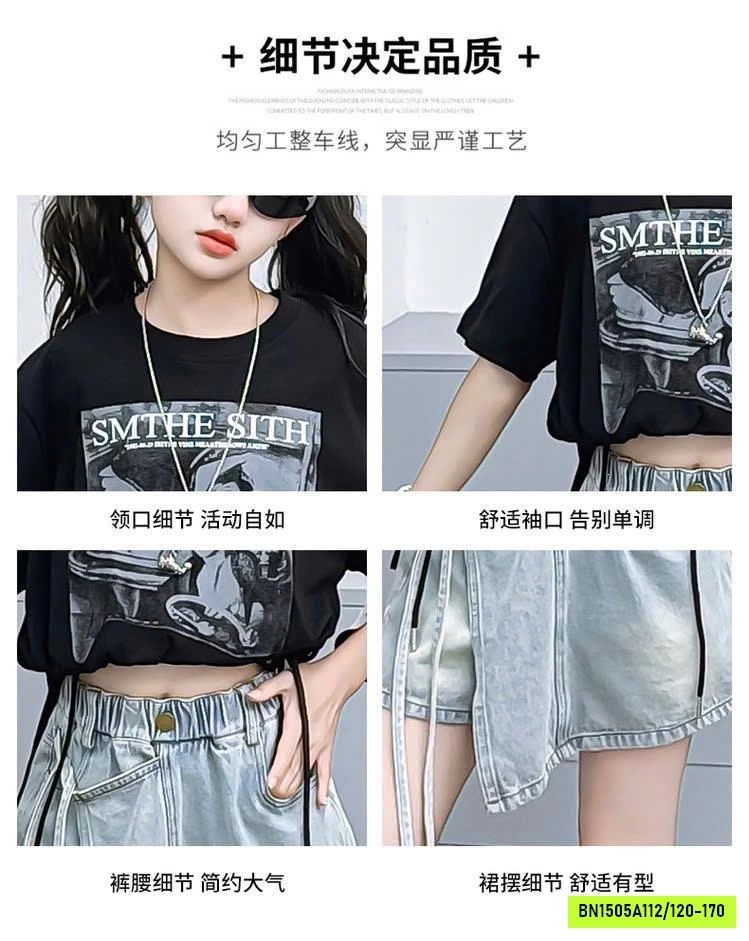 ÁO ĐEN MIX CV JEANS SZ ĐẠI
