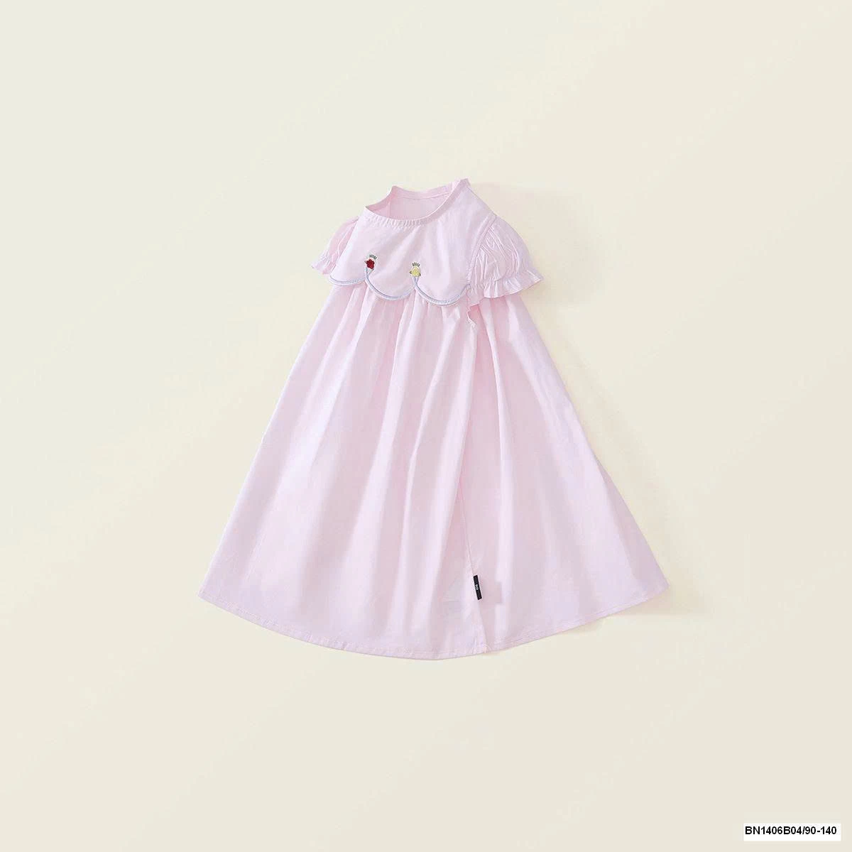 ĐẦM THÔ THÊU HOA CỔ PREMIUM.ICON