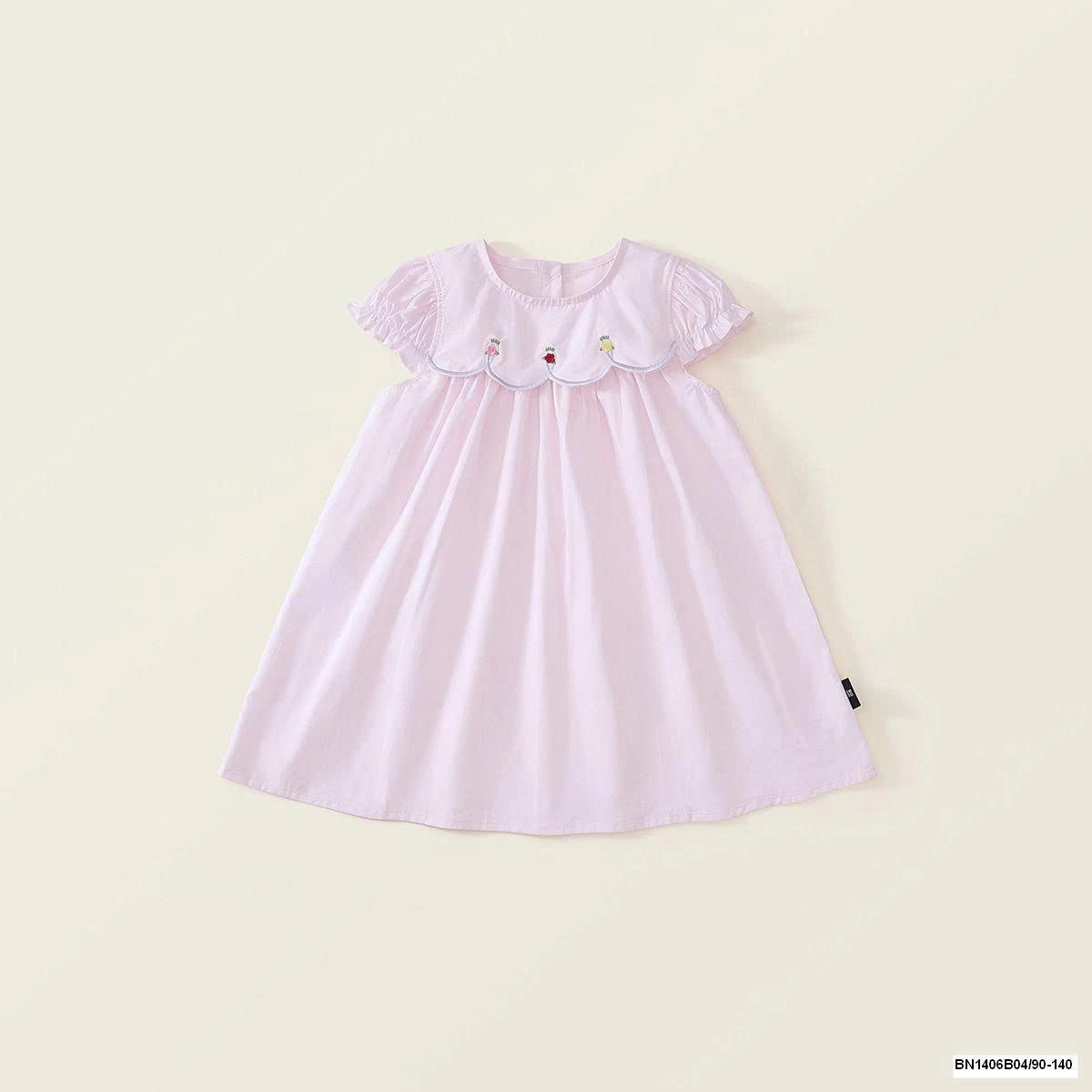 ĐẦM THÔ THÊU HOA CỔ PREMIUM.ICON