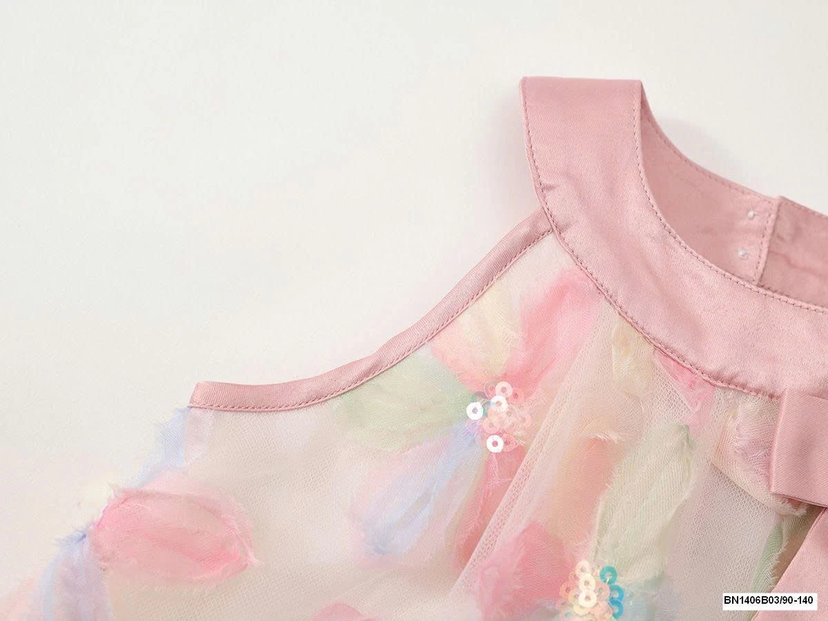 ĐẦM HOA HỒNG CỔ YẾM PREMIUM.ICON