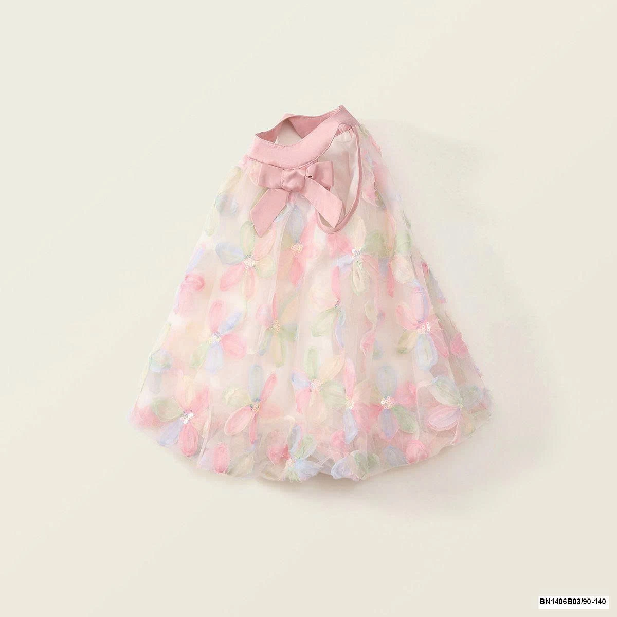 ĐẦM HOA HỒNG CỔ YẾM PREMIUM.ICON