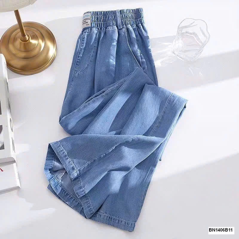 QUẦN JEAN DENIM ỐNG SUÔNG NỮ