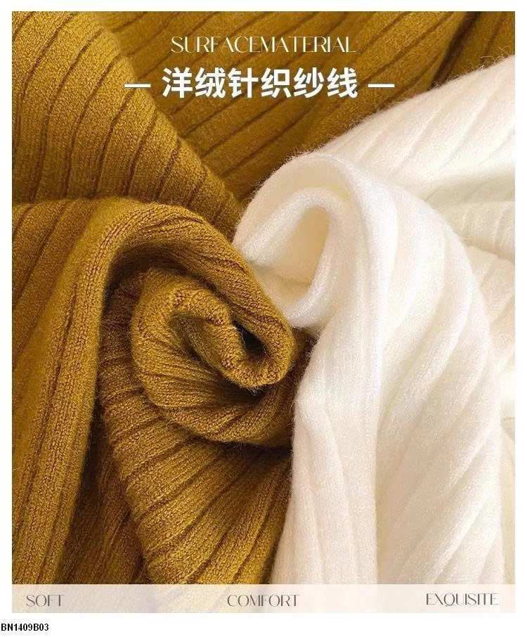 ÁO LEN CỔ V 4 CÚC