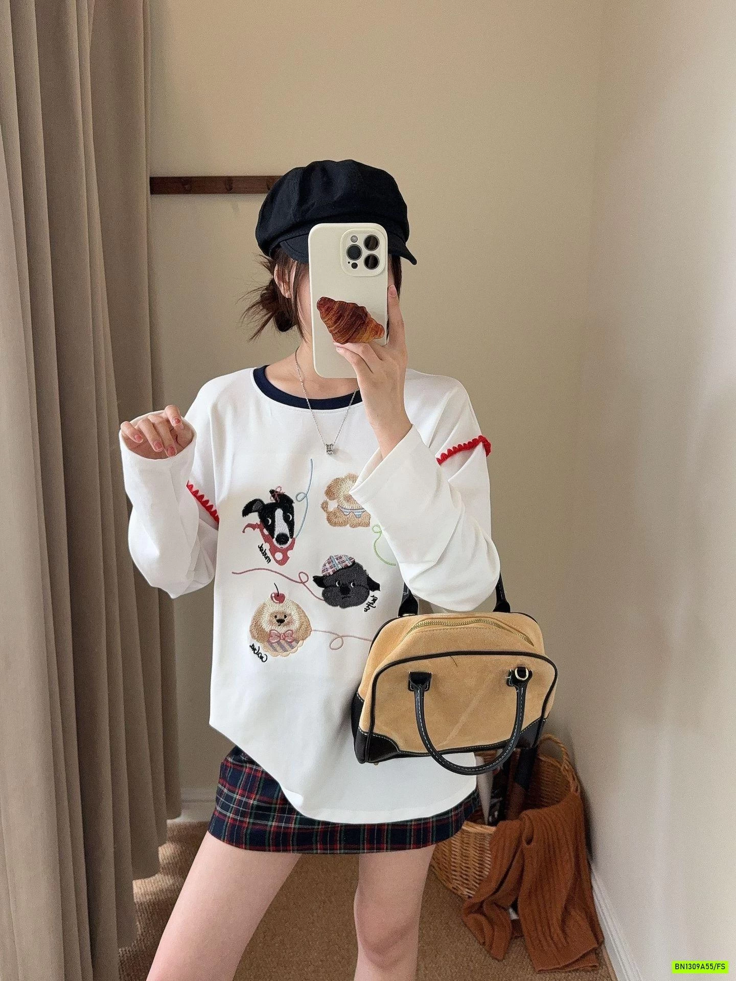 ÁO THUN VIỀN CỔ THÊU THÚ CƯNG