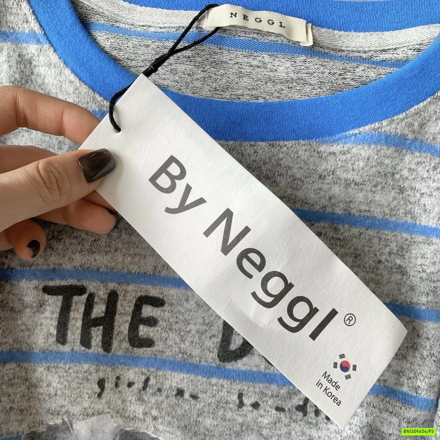 ÁO THUN DỆT KẺ NGANG IN CÚN