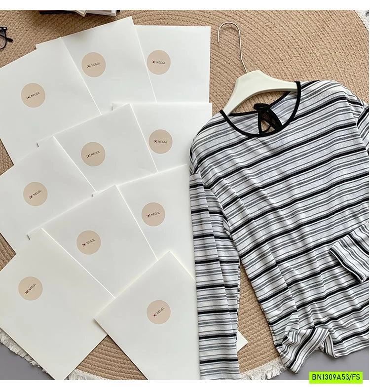 ÁO DỆT KẺ NGANG DÀI TAY