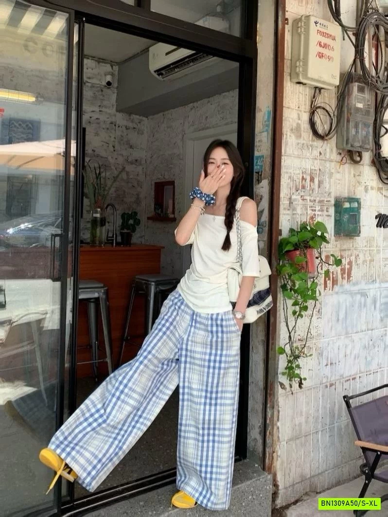 QUẦN ĐŨI SUÔNG CARO XANH