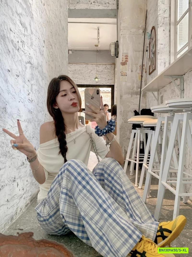 QUẦN ĐŨI SUÔNG CARO XANH