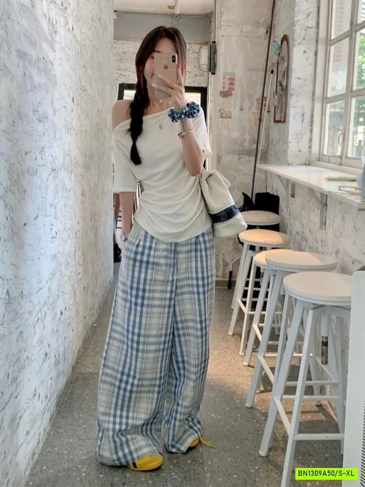 QUẦN ĐŨI SUÔNG CARO XANH