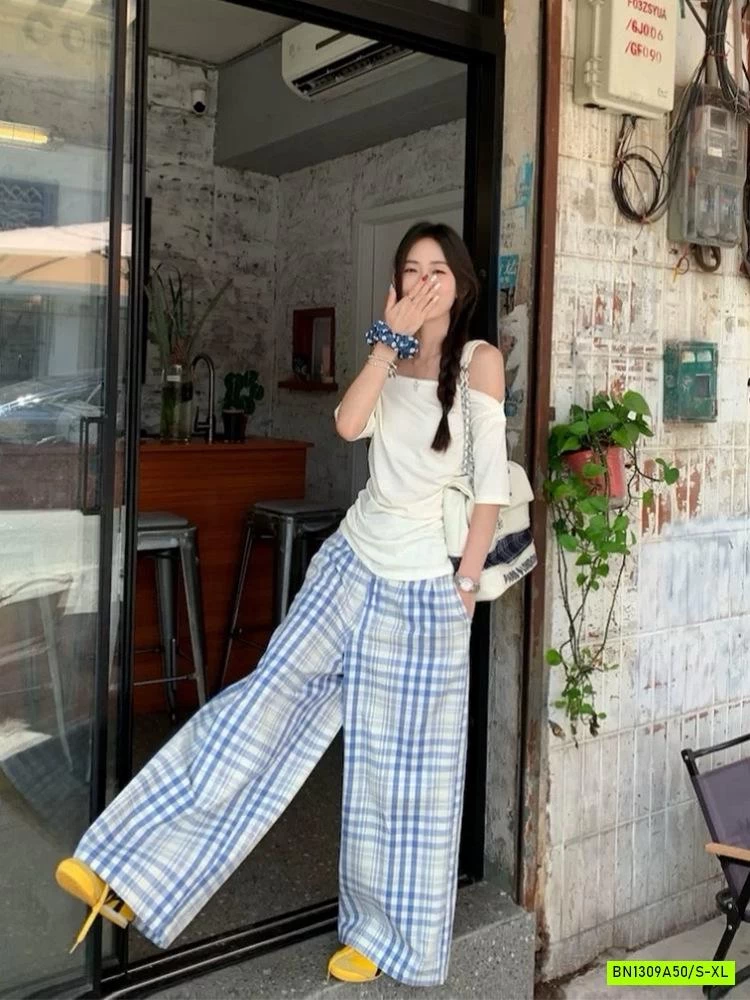 QUẦN ĐŨI SUÔNG CARO XANH