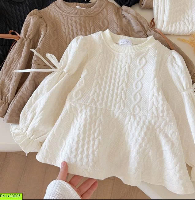 BỘ DỆT KIM 2 MÓN CUTE CHO BÉ GÁI