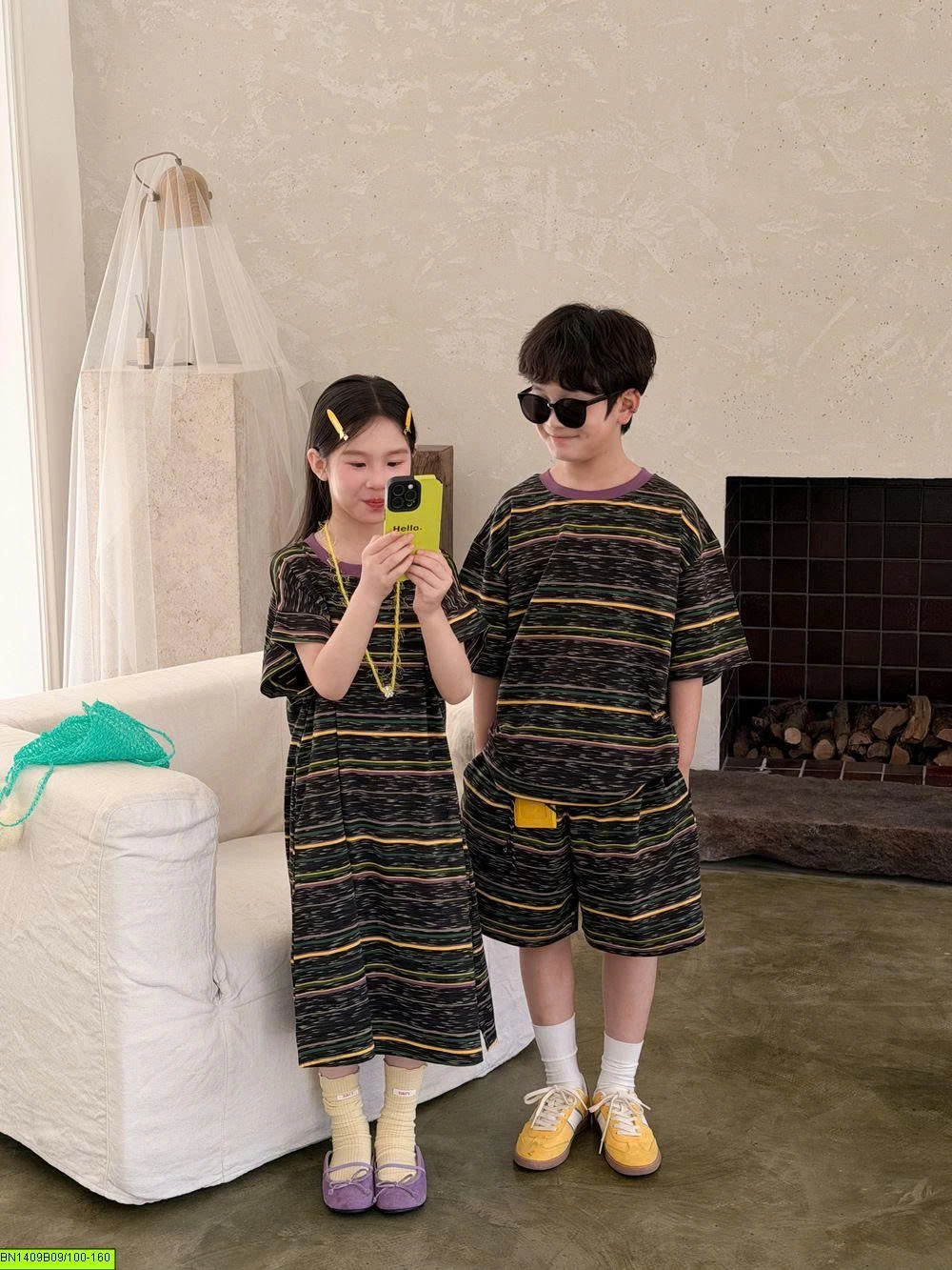 SET ĐÔI KẺ TONE XÁM ĐEN- KẺ VÀNG