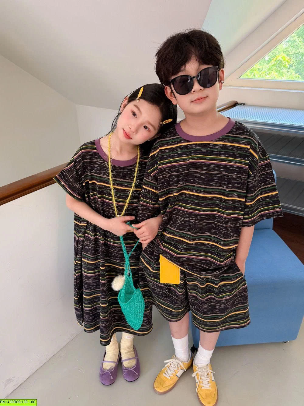 SET ĐÔI KẺ TONE XÁM ĐEN- KẺ VÀNG