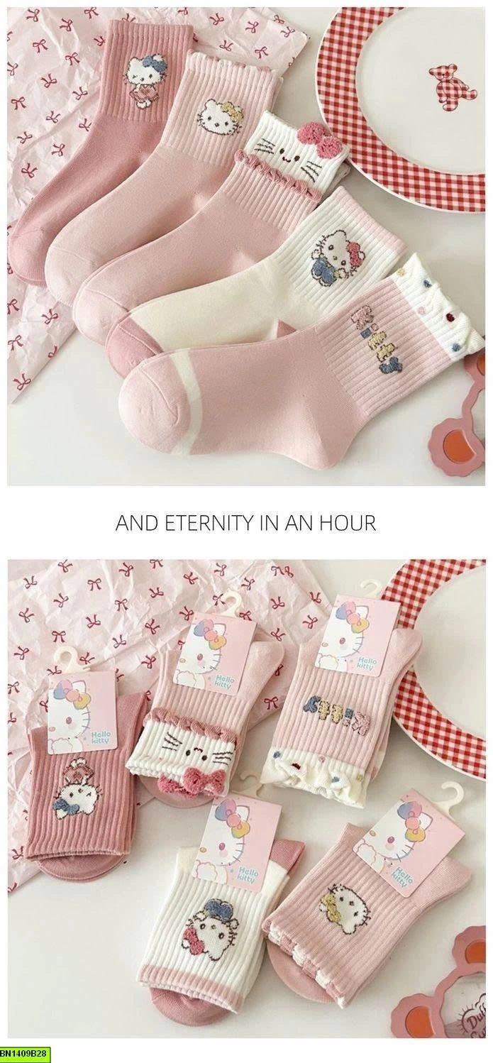 SET 5 ĐÔI TẤT KITTY