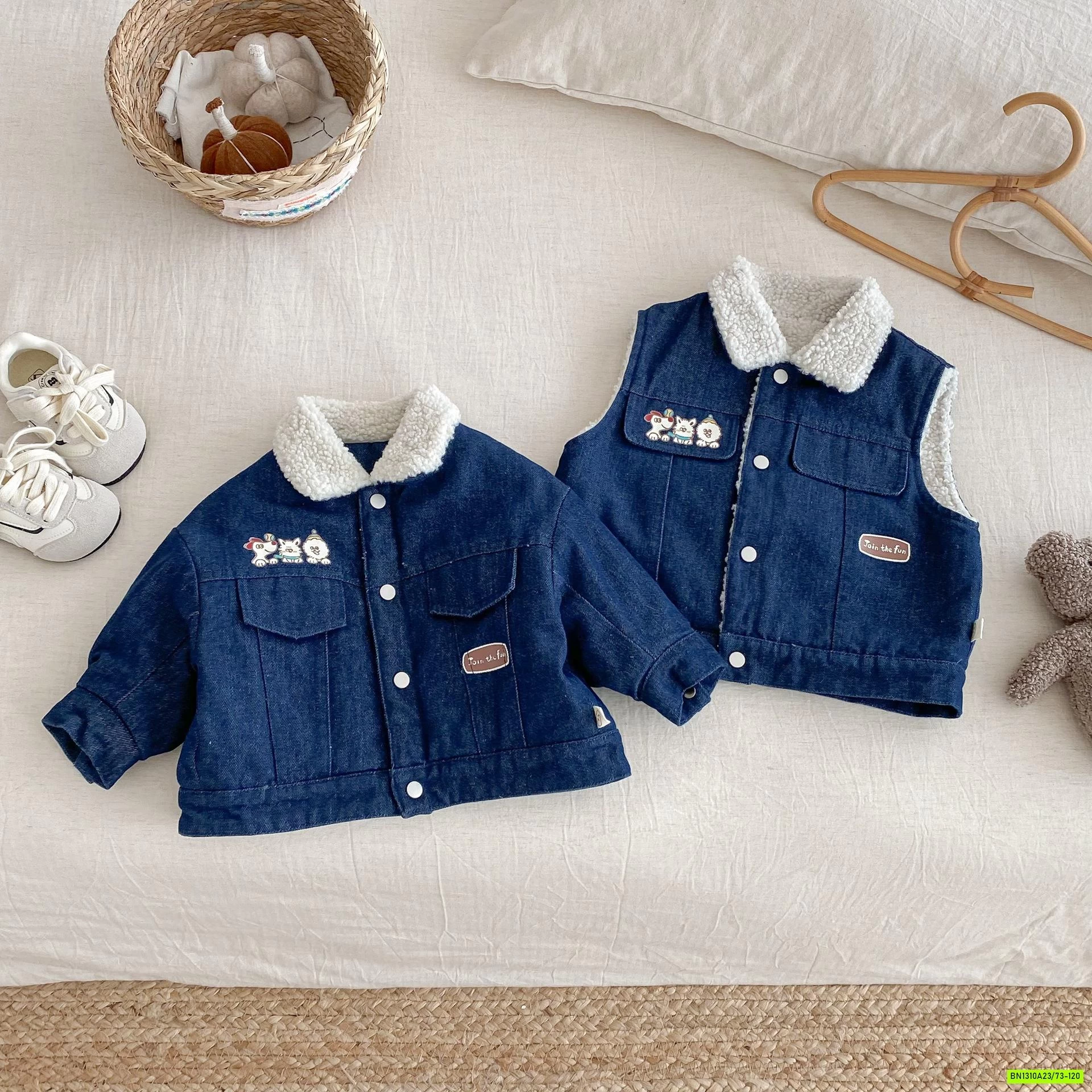 KHOÁC DENIM LÓT LÔNG CỪU