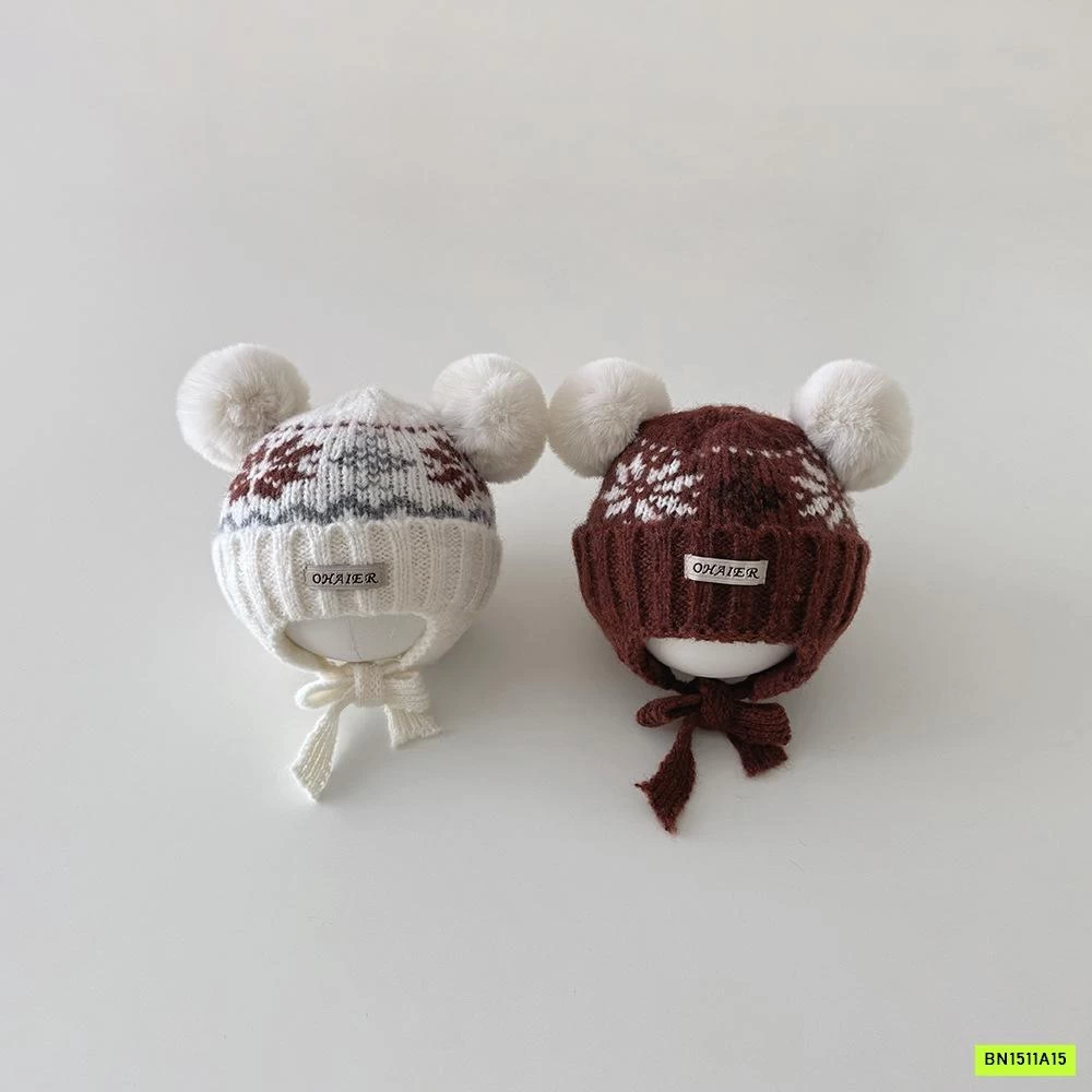 MŨ LEN HỌA TIẾT BÔNG TUYẾT