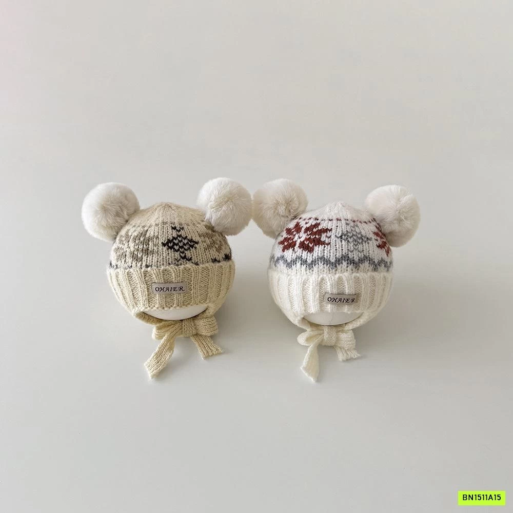 MŨ LEN HỌA TIẾT BÔNG TUYẾT