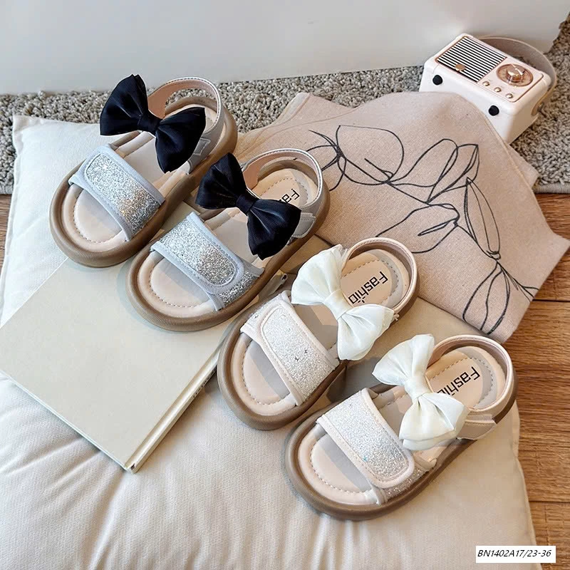 SANDAL LẤP LÁNH QUAI NƠ