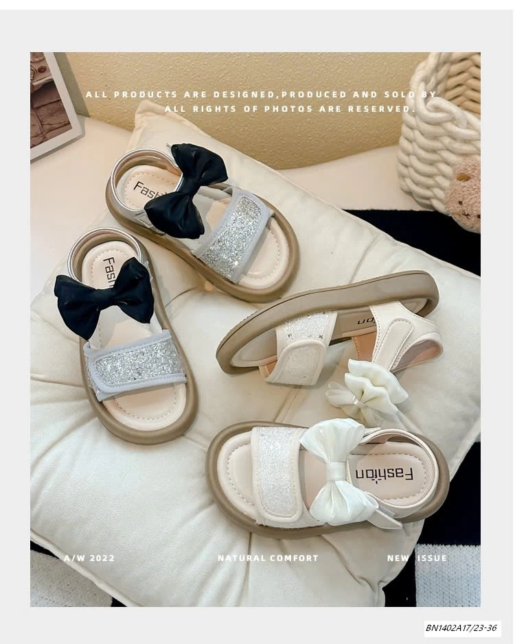 SANDAL LẤP LÁNH QUAI NƠ