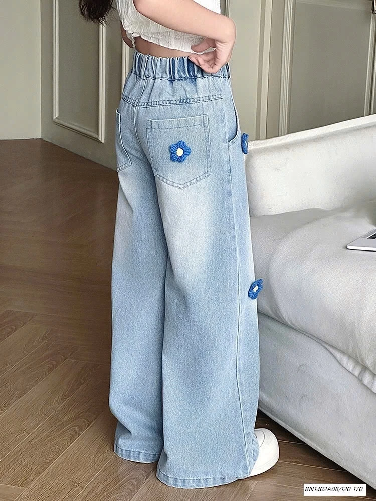 JEANS SUÔNG GẮN HOA SZ ĐẠI