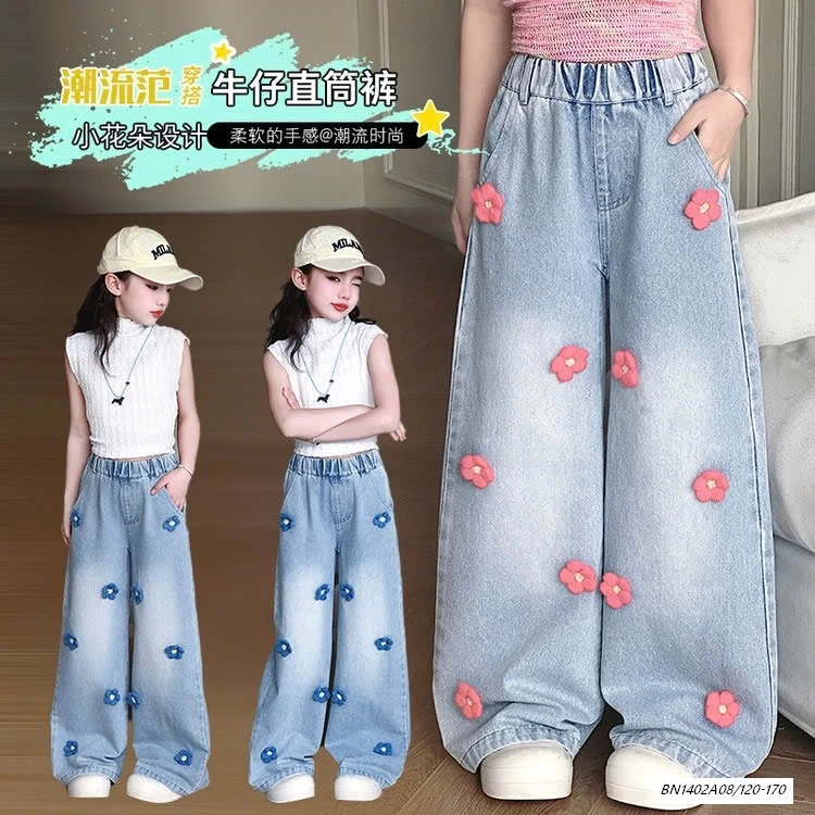 JEANS SUÔNG GẮN HOA SZ ĐẠI