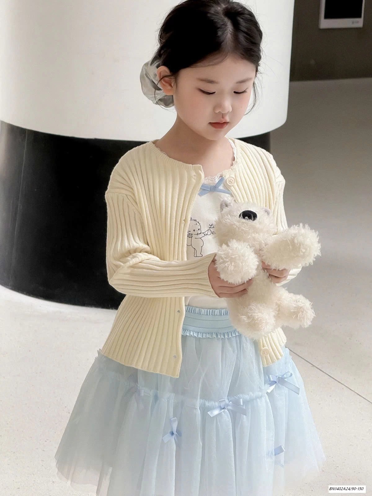 CHÂN VÁY VOAN BỒNG GẮN NƠ