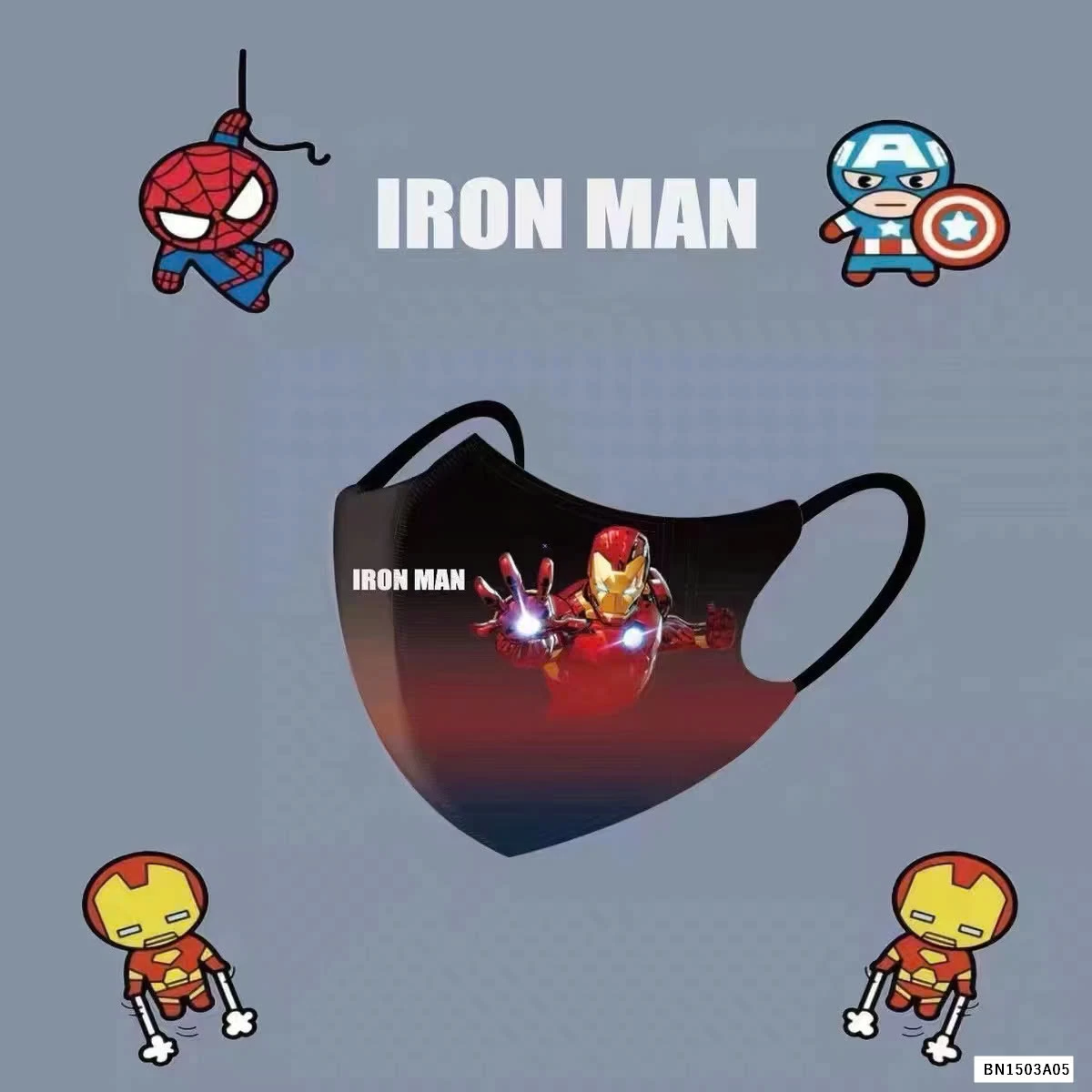 SET 50C KHẨU TRANG 3D SIÊU NHÂN