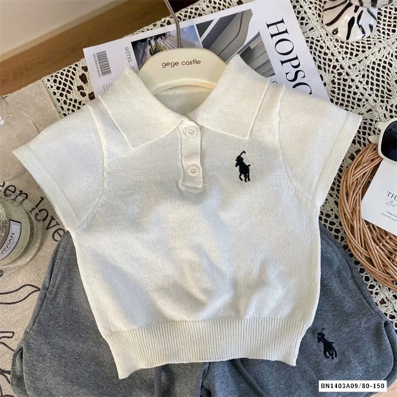 SÉT POLO SHORT COTTON THÊU LOGO