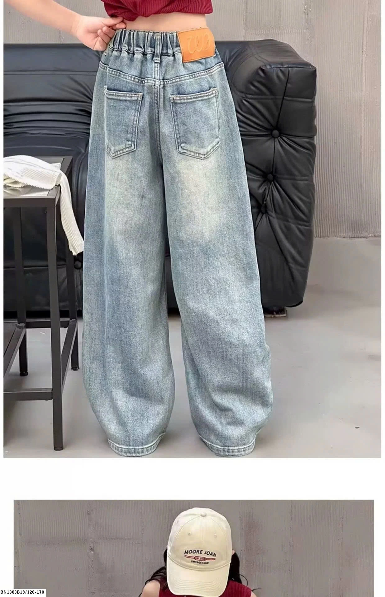 QUẦN JEAN SUÔNG CHỮ MINMIN