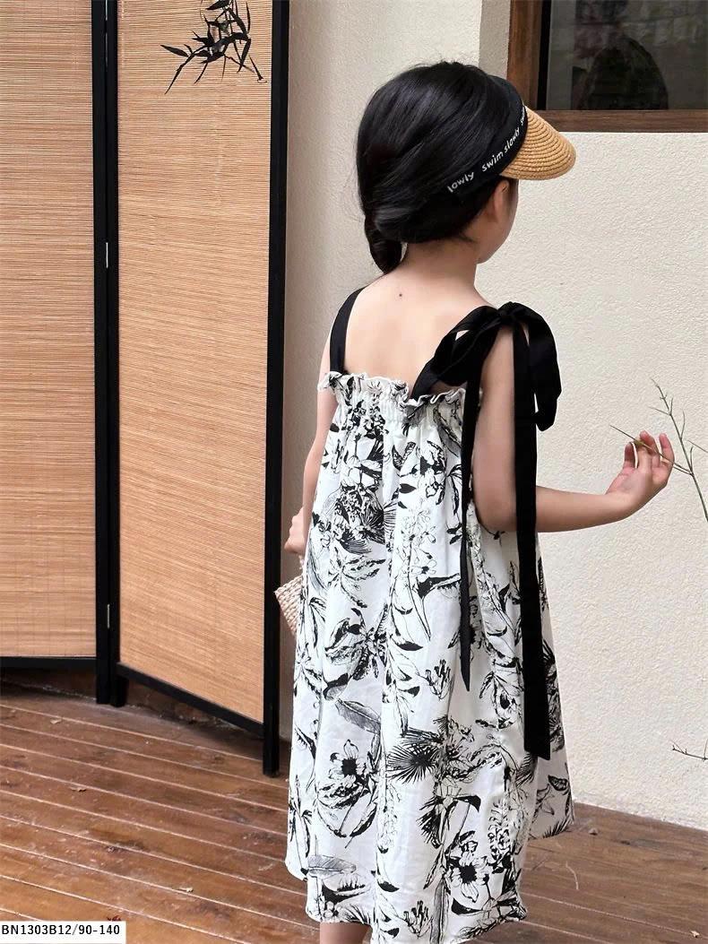 ĐẦM 2 DÂY HỌA TIẾT HOA LÁ