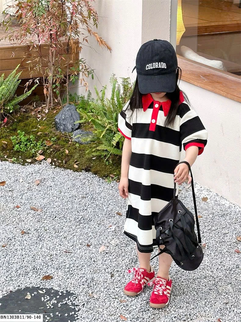 ĐẦM POLO BÉ GÁI KẺ NGANG