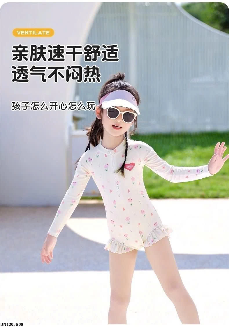 ÁO BƠI HOA BÉ GÁI