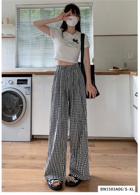 QUẦN SUÔNG ĐŨI CARO NHỎ